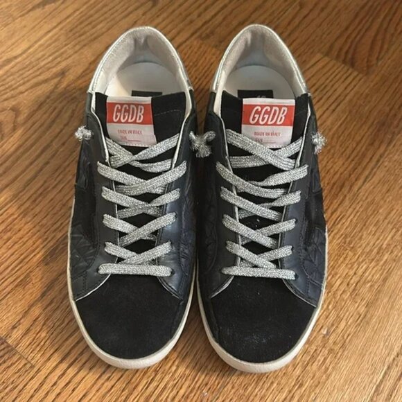 Black Golden Goose Superstars Size 39 - Picture 3 of 5